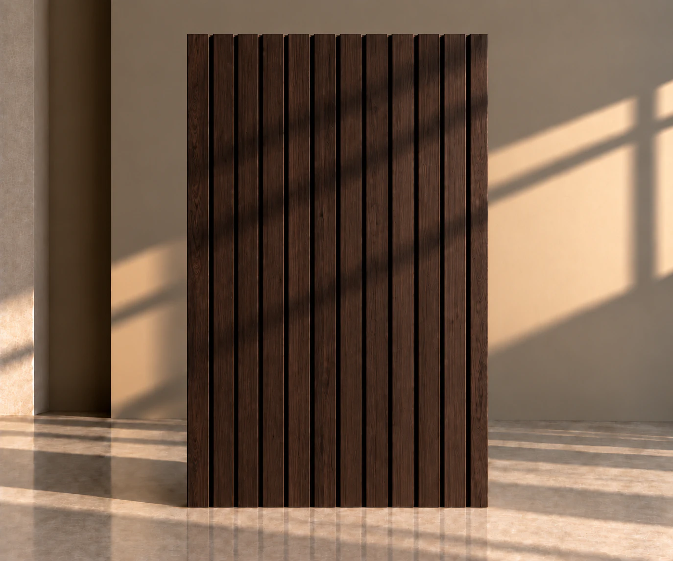 Ebony wood slats panels