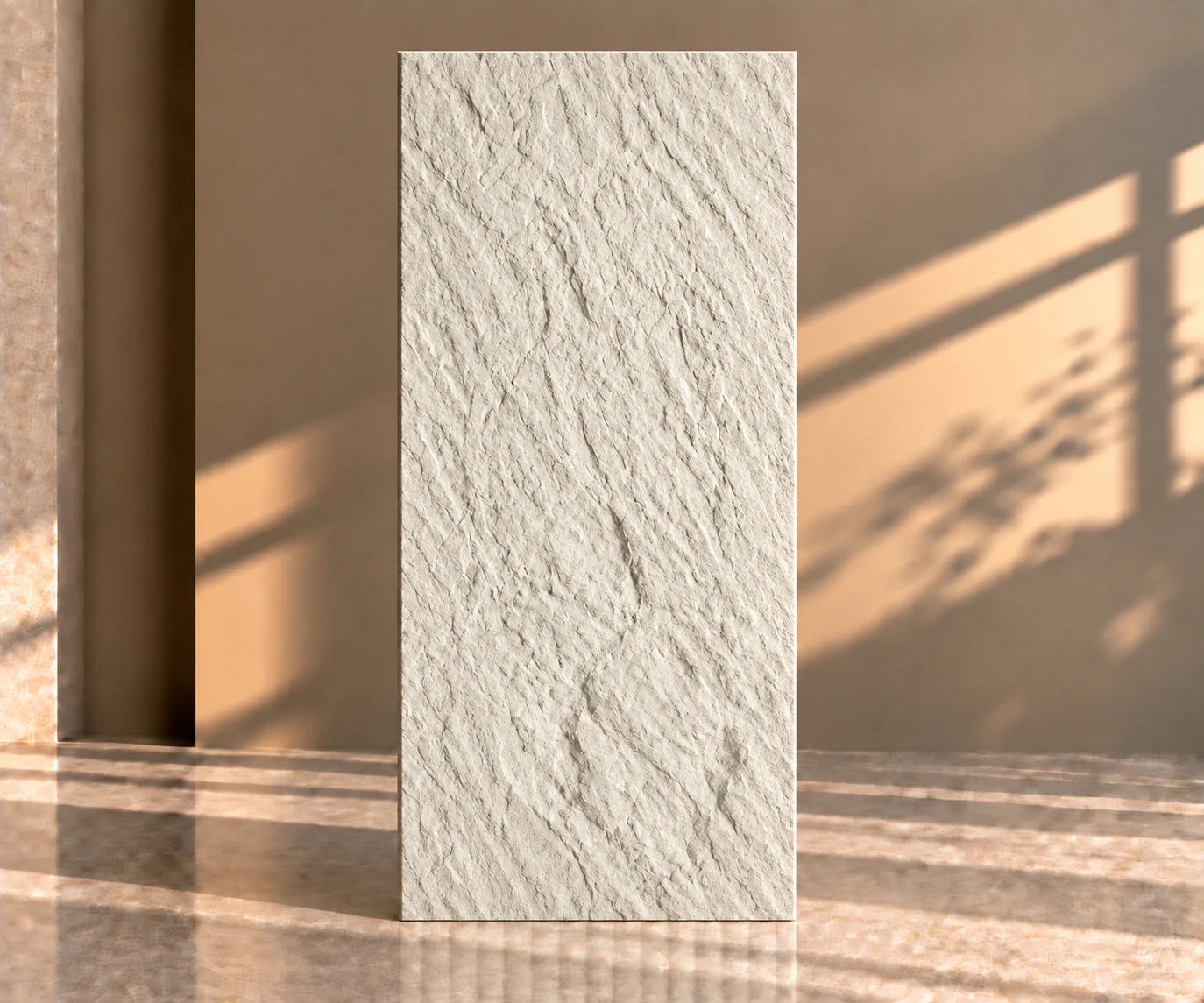 Off White PU Stone stone and texture panels