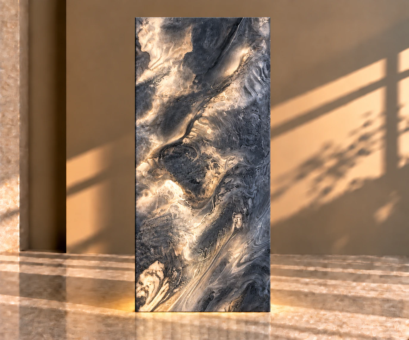 Smoky Blue translucent panels
